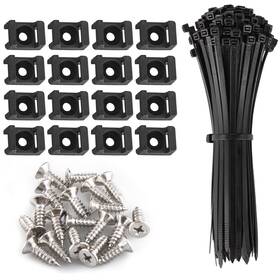 2023032001 Delicoco 100 Cable Tie Mounts - Saddle Type Self-locking Zip Ties 203.2 X 3.3mm And D