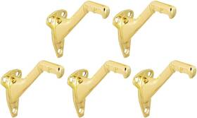 181990 Design House Standard Handrail Bracket Polished Brass 5-pack