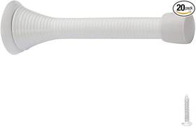 Design House 188268 Spring Door Stop In White 20 Pack Metal - New