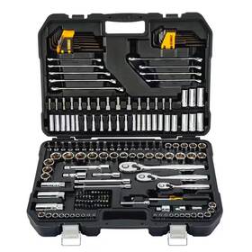 Dewalt 711181163155 Mechanics Tool Set 200-piece Polished Chrome Finish 1/4 Inch 3/8 1/2 Drive Shop