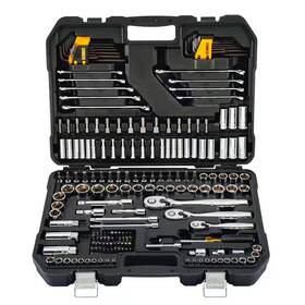 Dewalt 726084226906 1/4 Inch 3/8 And 1/2 Drive Polished Chrome Mechanics Tool Set 200-pcs
