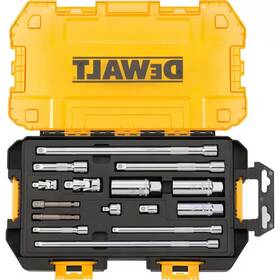 Dewalt 744110731378 1/4 Inch And 3/8 Drive Tool Accessory Kit Set With Durable Case 15-piece