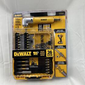 Dewalt 885911793773 Maxfit Steel Screwdriving Bit Set With Right Angle Adapter 36-piece