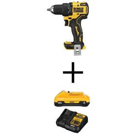 Dcd708bw240c Dewalt Cordless Drill/driver 1/2 Inch With 20v 4.0ah Battery 12v-20v Max Charger