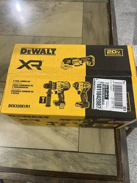 Dck320x1r1 Dewalt 20-volt Lithium-ion Cordless 3-tool Combo Kit Flexvolt 9 Ah 20v 6 Batteries C