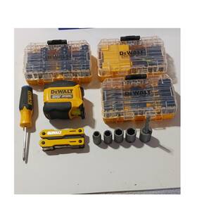 Dwht38125 Dewalt Tool Lot Screwdriver Tape Measure Multi-tool 6pc Sockets 3 Bit Sets