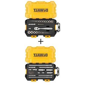 Dwmt73804w73807 Dewalt Ratchet/socket Set 1/4 Inch 3/8 Drive Metric/sae Lockable Case 49-piece