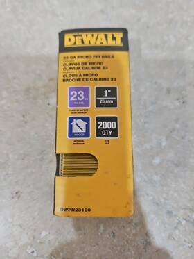 Dwpn23100 Dewalt 1 Inch X 23-gauge Bright Finish Pin Nail 2000-pack