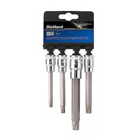 Dhp55113 Diehard 3/8 Inch And 1/2 Drive Triple Square Bit Socket Set Metric 4-piece -
