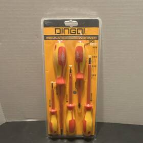 68121 Dingqi Art Insulated Screwdriver Set 5pcs Yellow Red Case Included
