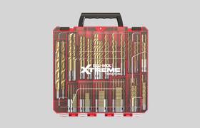 E0100504 Disston Blu-mol Xtreme 115pc Drill Bit Set 17 Round And Hex Sizes E