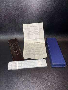 No.601-1 Diwa Vintage Denmark Engineer Slide 6 Inch Rule With Leather Case