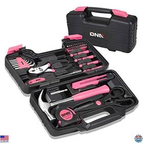 B084tpyyv1 Dna Motoring 39-piece Pink Tool Set For Home Garage Office College Small Hand Tools Kit