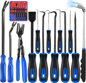D-13-ts Doaho 13 Pcs Mechanic Hook And Pick Tool Set With Auto Clip Removal Plier Rivets Pu