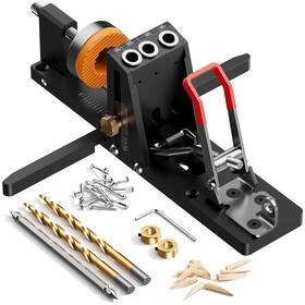 Jig-06 Dovick Aluminum 3lb Lightweight Pocket Hole Jig Kit For Woodworking - Includes 3/8 Inch