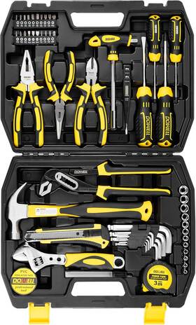 Dowell 445012540510 Tool Set Kit 62pcs Homeowner Wrench Pliers Screwdriver Repair