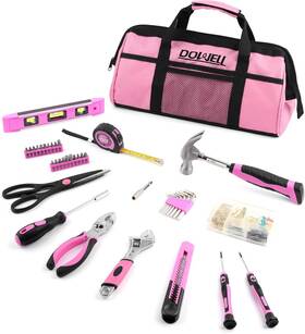 Hy090271 Dowell Pink Tool Kit 140pcs For Women Girls Ladies Household Set
