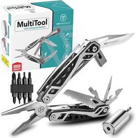Drfriedels 800689633137 Multi Tool With Universal Socket - 22 In 1 Stainless Steel Multipurpose