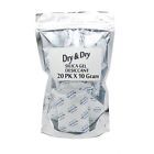 10gm Dry Pack Of 20 Silica Gel Packets Desiccant Dehumidifier 799475786648