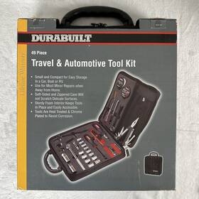 1001 Durabuilt 838378000021 49 Piece Travel And Automotive Tool Kit In Soft Sided Zippered Case Nos