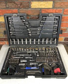 61-960 Duralast 1/4in 3/8in And 1/2in Drive Mechanics Tool Set - 264 Piece