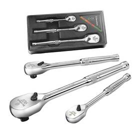 Duratech 820909693420 3-piece Ratchet Set 1/4 Inch 3/8 1/2 Drive Ratchets Dirt Resistanc