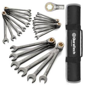 Duratech 931213201899 Anti-slip Ratcheting Wrench Set Combination 22-piece M