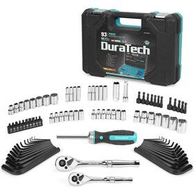 Dtmtss093 Duratech 93 Piece Mechanics Tool Set Sae/ Metric Drive Socket 1/4-3/8 Inch