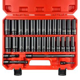Ey025 Eaceliy 30pcs 1/2 Inch Socket Set Drive Deep Impact Including 3 5 10 I