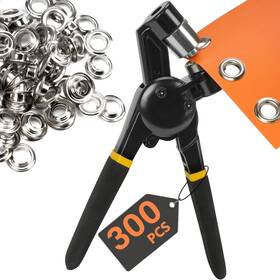 Eal-01 Ealppf Heavy Duty Grommet Tool Kit With Pliers 12mm Metal Eyelets Set Hol
