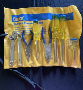 80008 Easco 8-piece Household Hand Tool Kit #80008 In Vinyl Sleeve Free S&h
