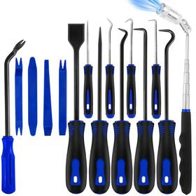 Eakus011b Eaukar 15pcs Hook And Pick Tool Set With Scraper Auto Clip Removal Plier Fastener Re