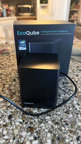 Eq100 Ecosense Inc. Two Ecoqube Smart Continuous Radon Detector For Home Used