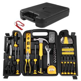Elevon 810127321359 94-piece Yellow Household Tool Set With Storage Box Diy Basic