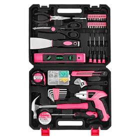 Elevon 810127321397 105-piece Tool Set With Cordless Drill Diy Storage