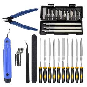 Elitectk 732688376152 32 Piece 3d Print Tool Kit Includes Debur Cleaning Finishing And