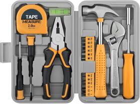 Elvesoar 744110423105 20 Pieces Home Tool Set Basics Household Kit With Small Mini Carrying Box