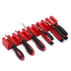 Ementol 781509074111 Red Magnetic Plier/wrench Holder Tool Organizer 10 Organizers Modular
