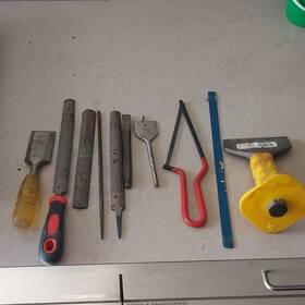 25-510 Ender Tools 8-piece Mixed Tool Set - Chisel File Rasp Hacksaw Spade Bit