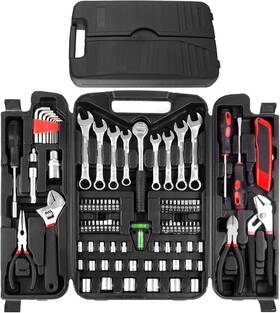 Zyqus-1049277 Eruule 95 Piece Tool Set Kit Mechanics Portable Toolbox With Adjustabl
