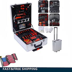 Esddg 699934125998 899 Piece Tool Kit 4 Tray Rolling Box Hand Set Mechanic Trolley Case