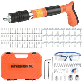 Excecar 768657156869 Concrete Nail Gun With 120pcs Nails 60pcs Round And Hook Stee