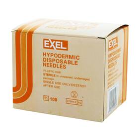 25gx1 Exel 020221264067 1/2 Inch Needle Disposable Individual Pack Of 100