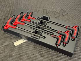 Mod.84tzsa Facom 7pc Metric Bi-material T-handle Ball-end Hex Key Set -