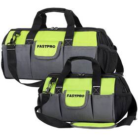 F08002 Fastpro 2-piece Tool Bags 13-inch And 16-inch Wide Mouth Storage Inc