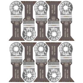 63502223290 Fein Starlock-e-cut Oscillating Tool Hybrid Blade 1-3/4 Inch Steel Black 10-pack