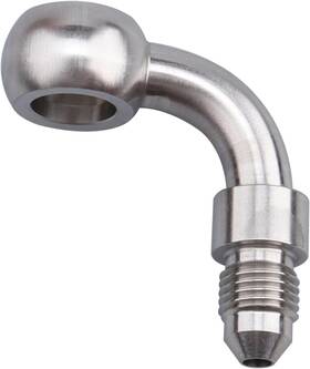 Vp599001-03-10 Fourage Sle Stainless Steel 90 -3 An Male To 10.2mm Banjo Eye Brake Fitting - An3 Ptfe Hose