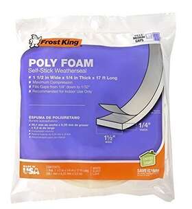 L344h Frost King 077578012049 Poly Foam Self-stick Weatherseal Tape With Open Cell And Maximum Compress
