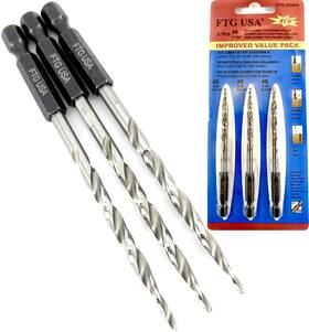 Ftg Usa 850003437064 Tapered Countersink Drill Bit Set 3 Pc #8 11/64 Inch