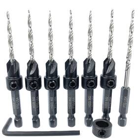 Ftg Usa 850003437507 Tapered Countersink Drill Bit Set 6 Pc #6 9/64 Inch Sam